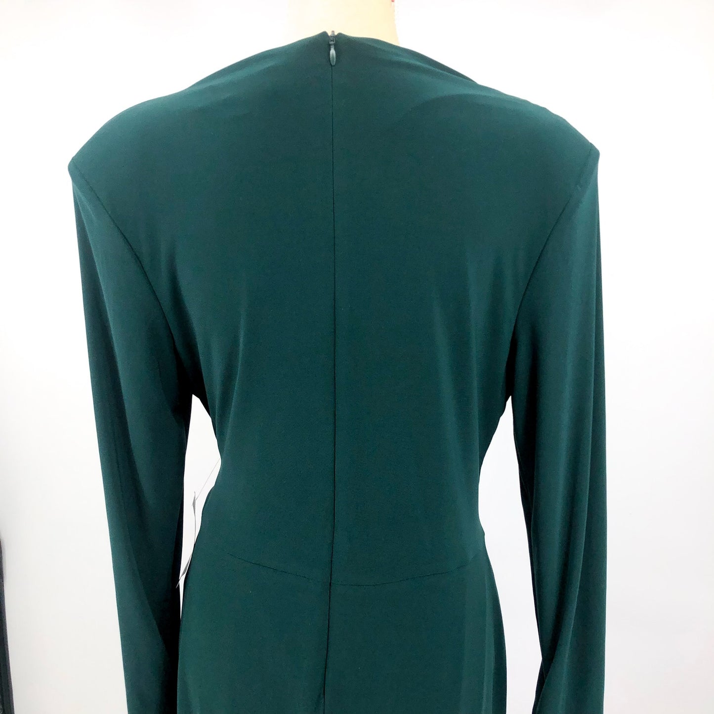 BETSY & ADAM Jeanette Long Sleeve Stretch Knit Dress Size 16 Forest Green NWT