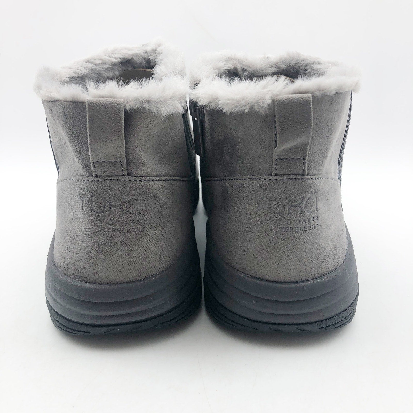 Ryka Womens Amber Ankle Boots US 11 M EU 42 Grey Suede Weatherproof NIB