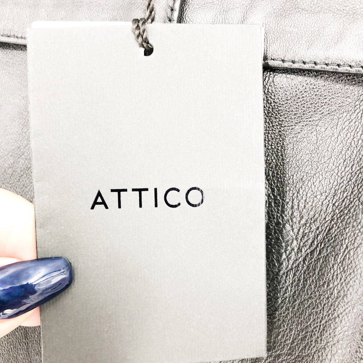 ATTICO Women's Leather Paper Bag Pants IT 40 US Small Black Tie Cuff Belted NWT