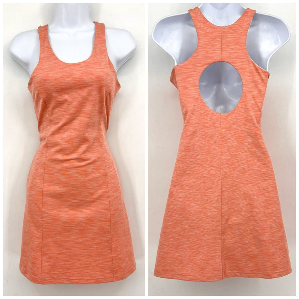 OUTDOOR VOICES Women's Flow Circle Back Dress Small Orange Terracotta NWT