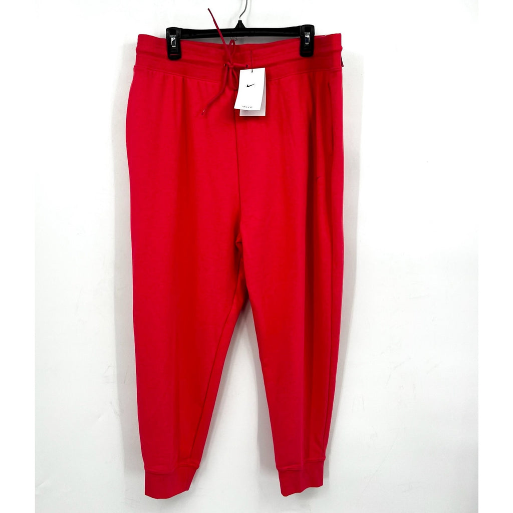 NIKE Women's Dri Fit 7/8 Joggers XL Aster Pink High-Waisted French Terry NWT