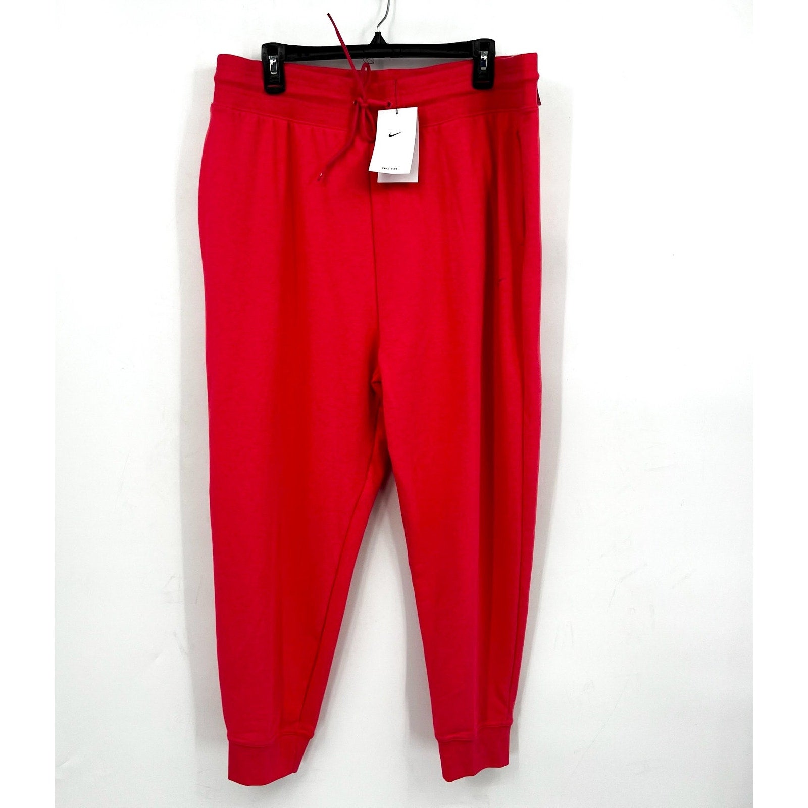 NIKE Women's Dri Fit 7/8 Joggers XL Aster Pink High-Waisted French Terry NWT