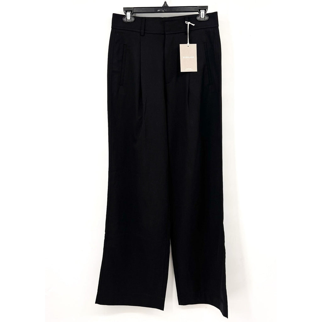 Everlane Womens The Way-High Drape Pants Size 10 Black 31" Inseam Pleated NWT