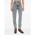 RE/DONE Women's High-Rise Tapered Jeans 2/26 Light Grey Rigid Denim Relaxed NWOT