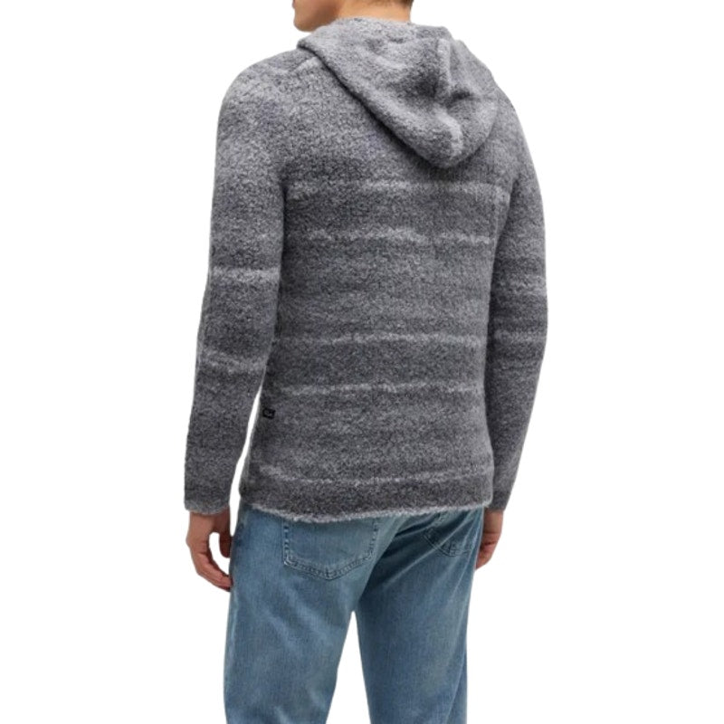 RAILS Men's Long Sleeve Rollins Hoodie Sweater Medium Storm Gray Boucle Knit NWT