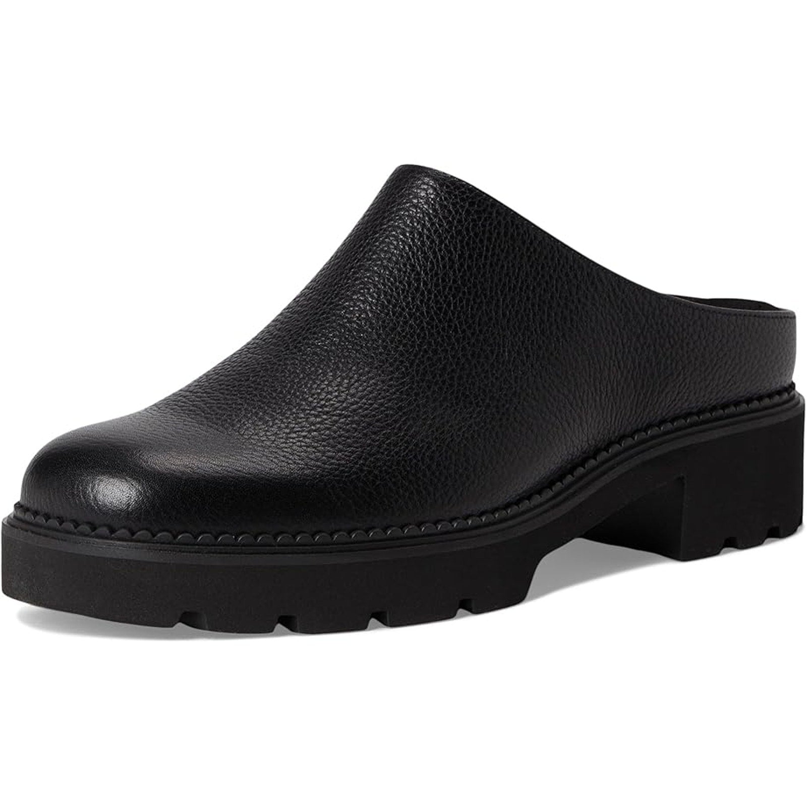 Vionic Womens Fairfax Clogs US 11M EU 42 Black Leather Slip On NIB