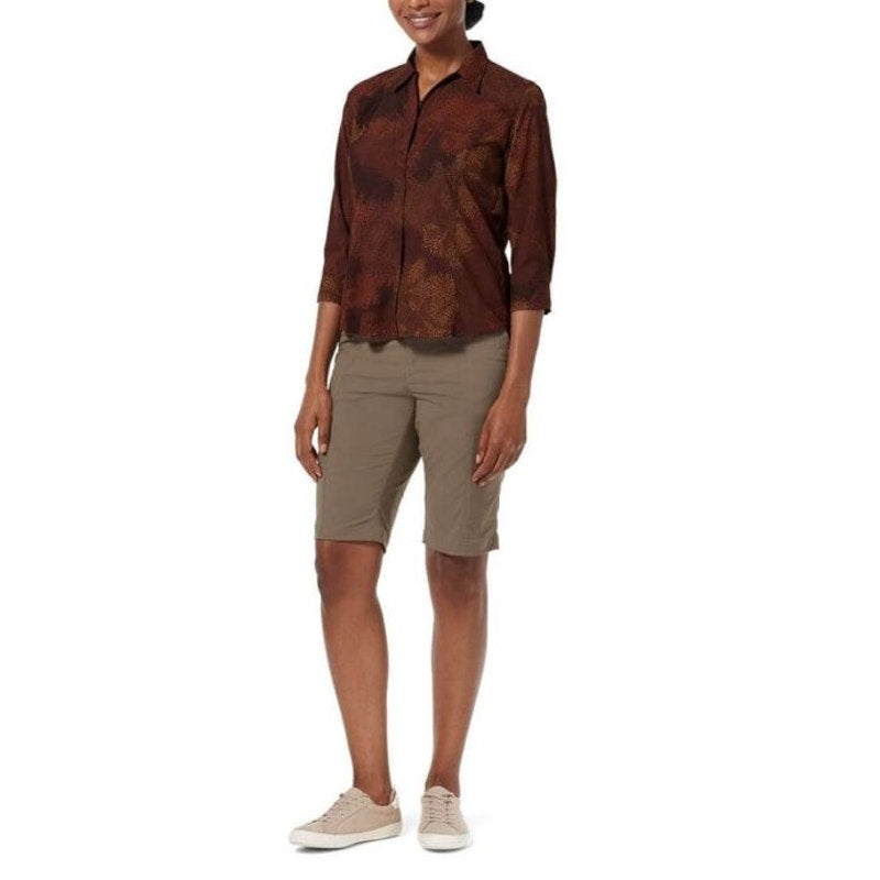 ROYAL ROBBINS Women's Discovery Bermuda Shorts Size 8 Falcon Brown NWT