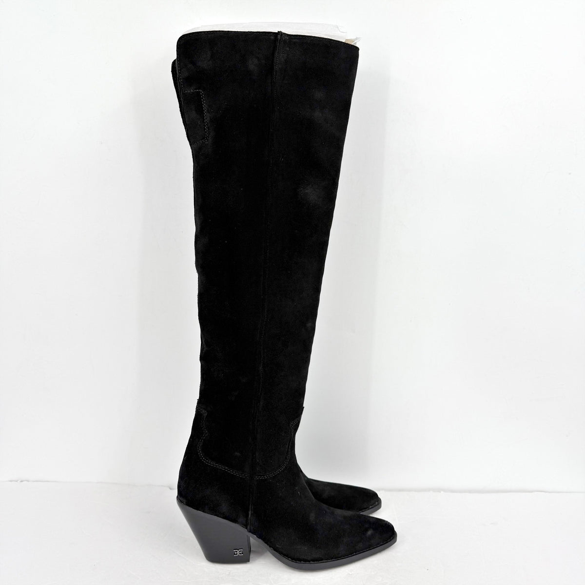 Sam Edelman Women Julee Over The Knee Boot Size 6 M Black Suede Leather NWOB
