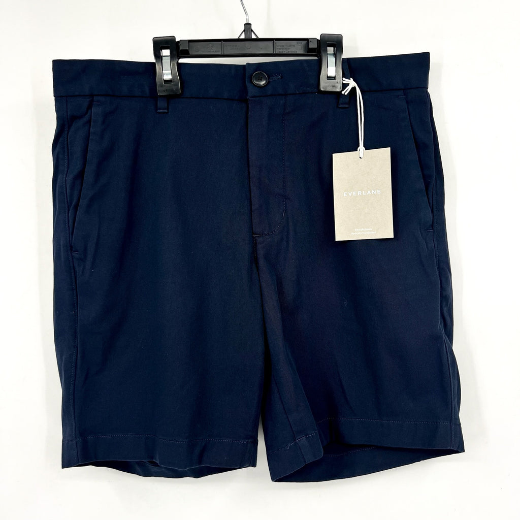 EVERLANE Men's 7” Slim-Fit Performance Chino Shorts Size 31 Navy Blue NWT