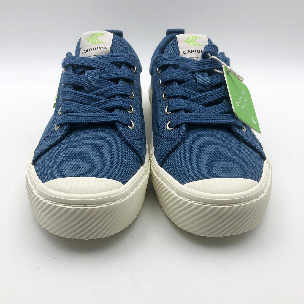 Cariuma Men's OCA Low Casual Sneakers Size 10 Marine Blue Canvas NIB