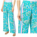 LILLY PULITZER Womens Bal Harbour Palazzo Pants XS Blue Chick Magnet  32" NWT