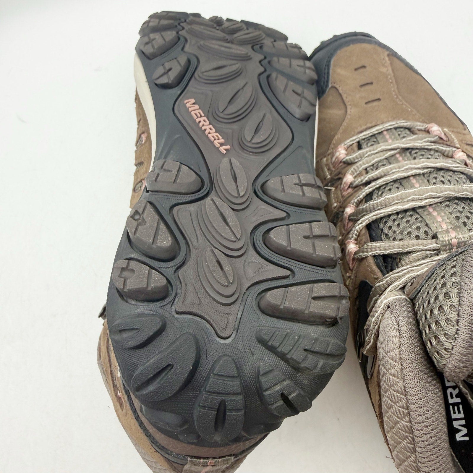 Merrell Womens Crosslander 3 Hiking Mid Boots US 8 Brown Black Waterproof NWOB