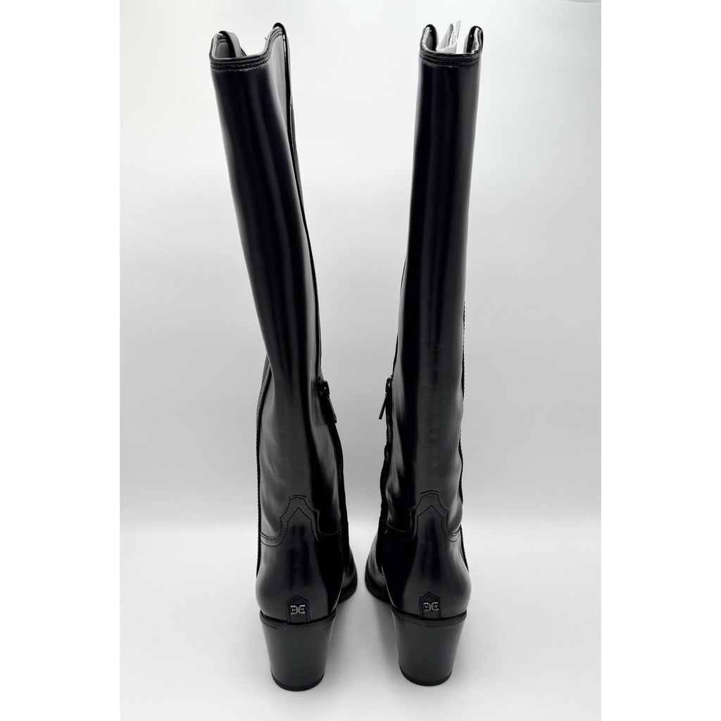Sam Edelman Womens Wyatt Knee High Boots US 7.5 M Wide Calf Black Leather NWOB