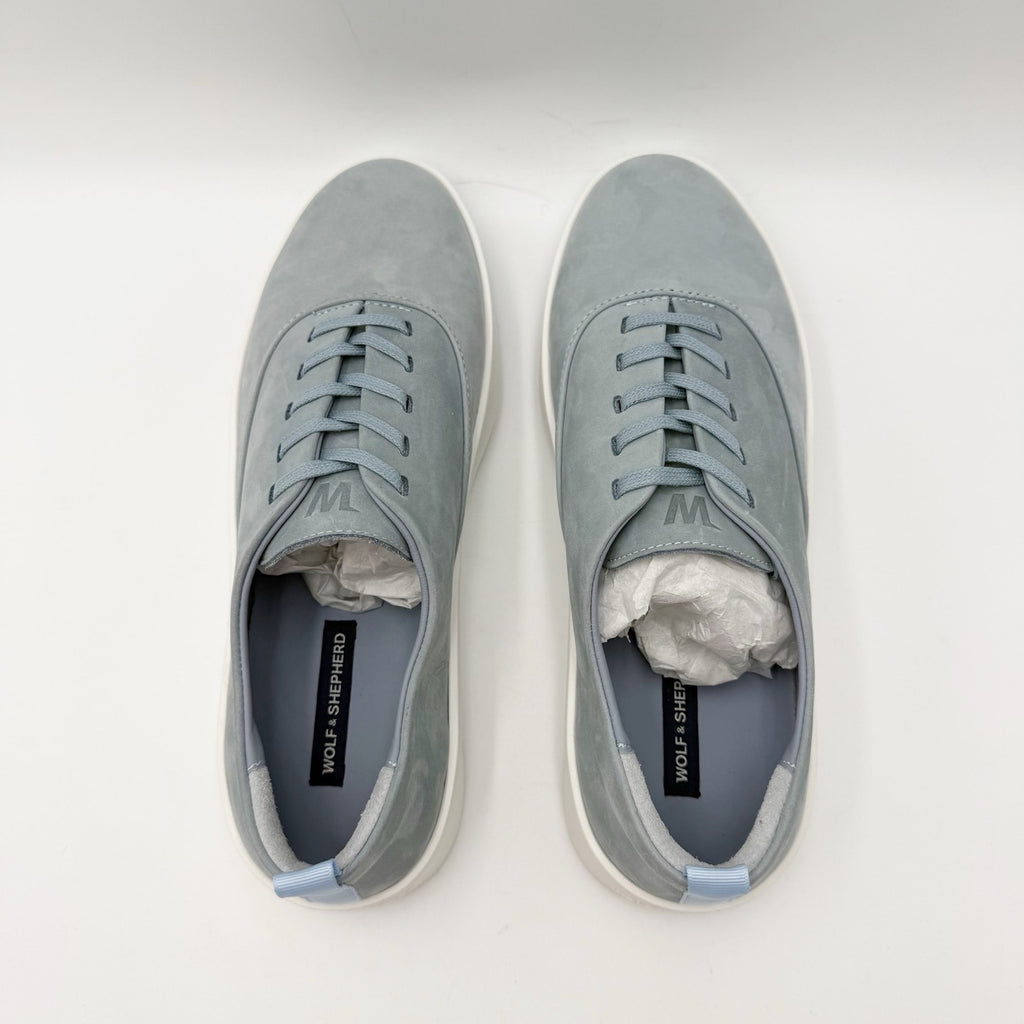 Wolf & Shepherd Cruise Lace Up Sneakers Mens 7.5 Womens 9 Blue Leather NIB