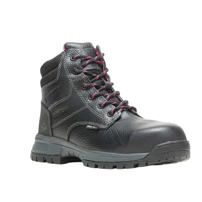 Wolverine Womens Piper Composite-Toe 6" Work Boots Size 7 M Black WP Leather NIB