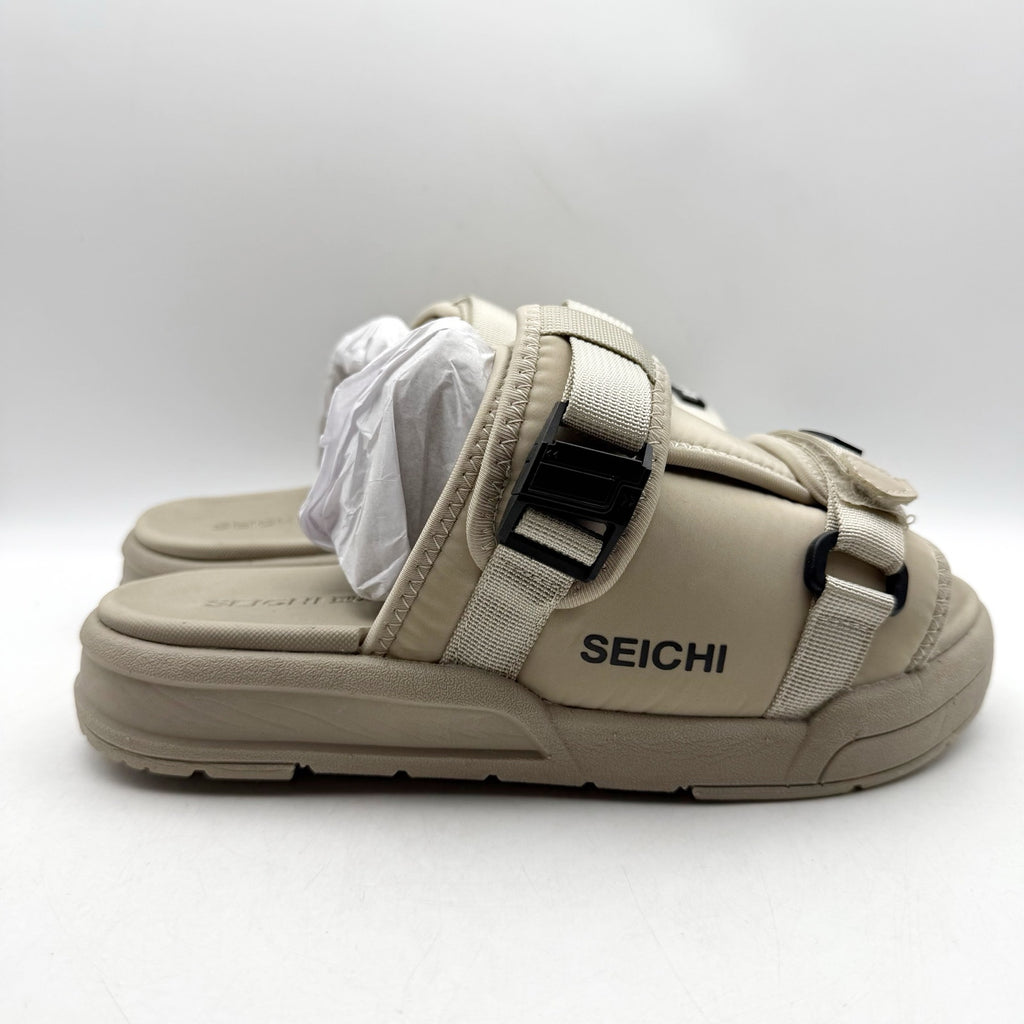 Seichi Mens Yoroi V2 Slide Sandals US 8 EU 41 Stone Tan NIB
