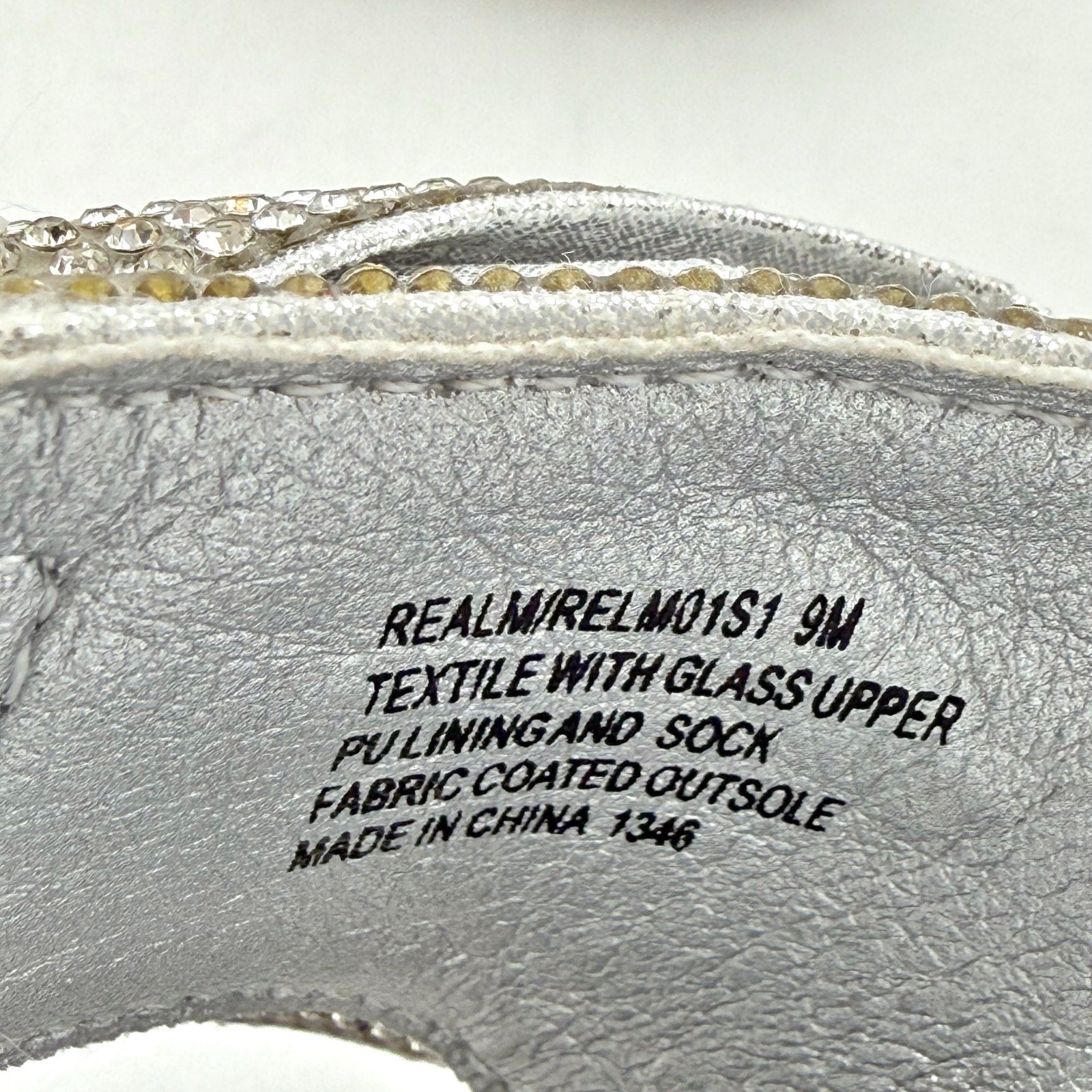 Steve Madden Womens Realm Heeled Sandals US 9 M Silver Rhinestone NWOB