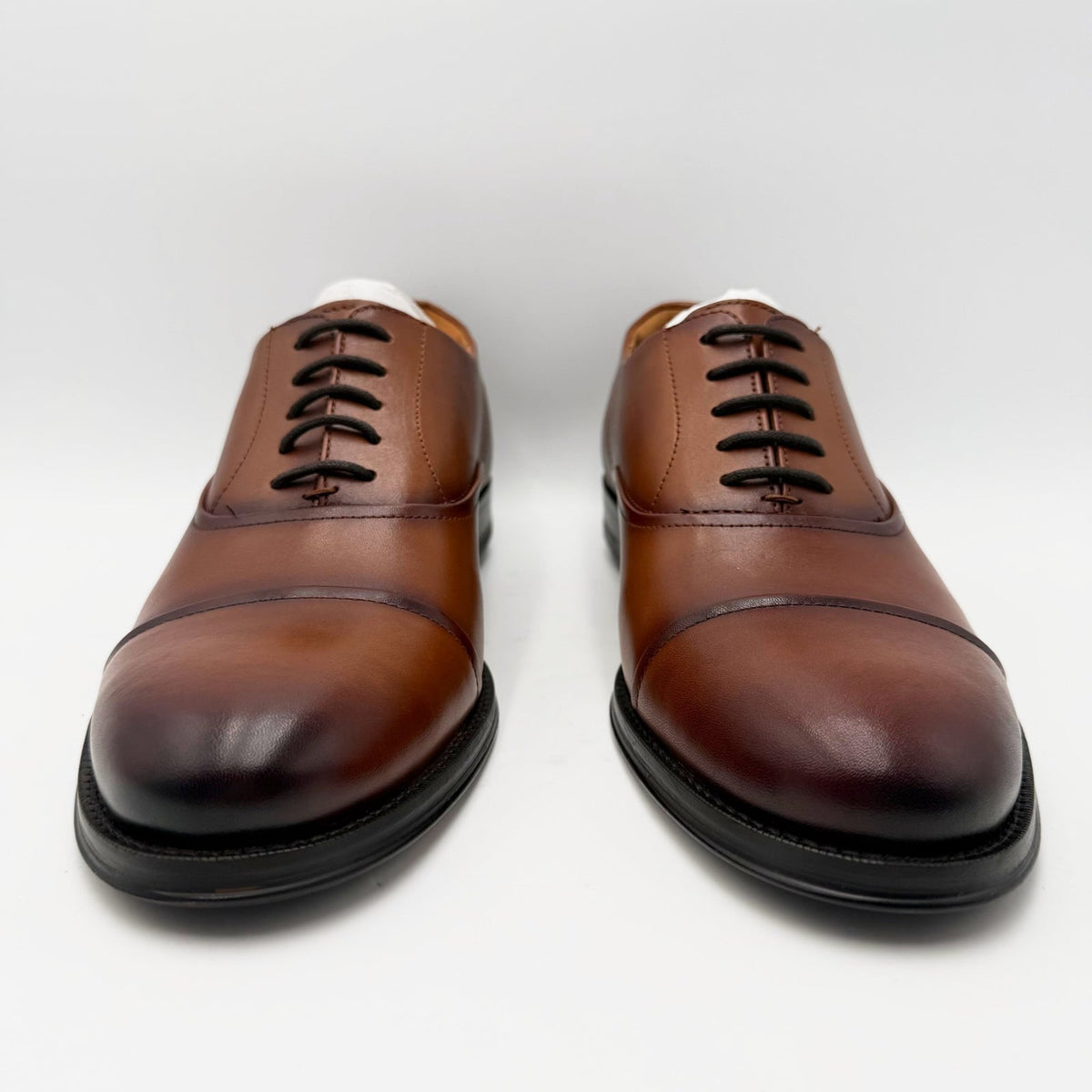 Vince Camuto Mens Urii Cap Toe Oxfords Size 9 EU 42 Saddle Brown Leather NIB