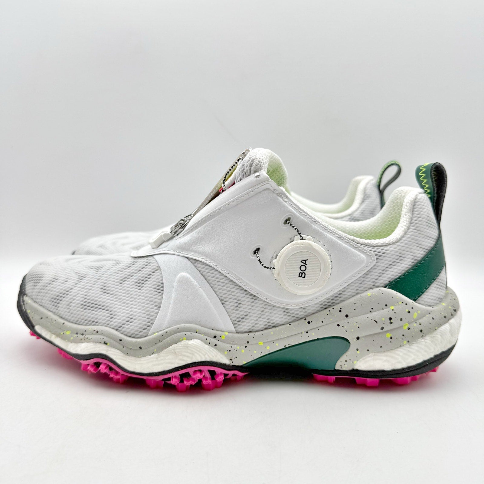 Adidas Womens Codechaos BOA 25 Golf Sneakers US 8 White Pink Athletic Shoes EUC