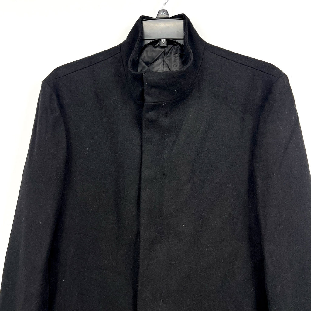 CALVIN KLEIN Men's Mayden Slim-Fit Overcoat 44R Black Wool Blend $495 NWOT