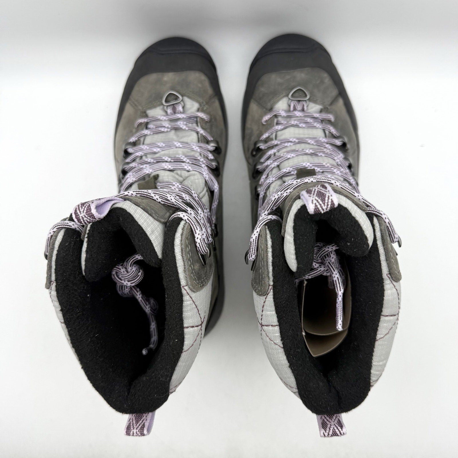 KEEN Womens Revel IV High Polar Hiking Boots US 6.5 Wide Grey Leather WP NWOB