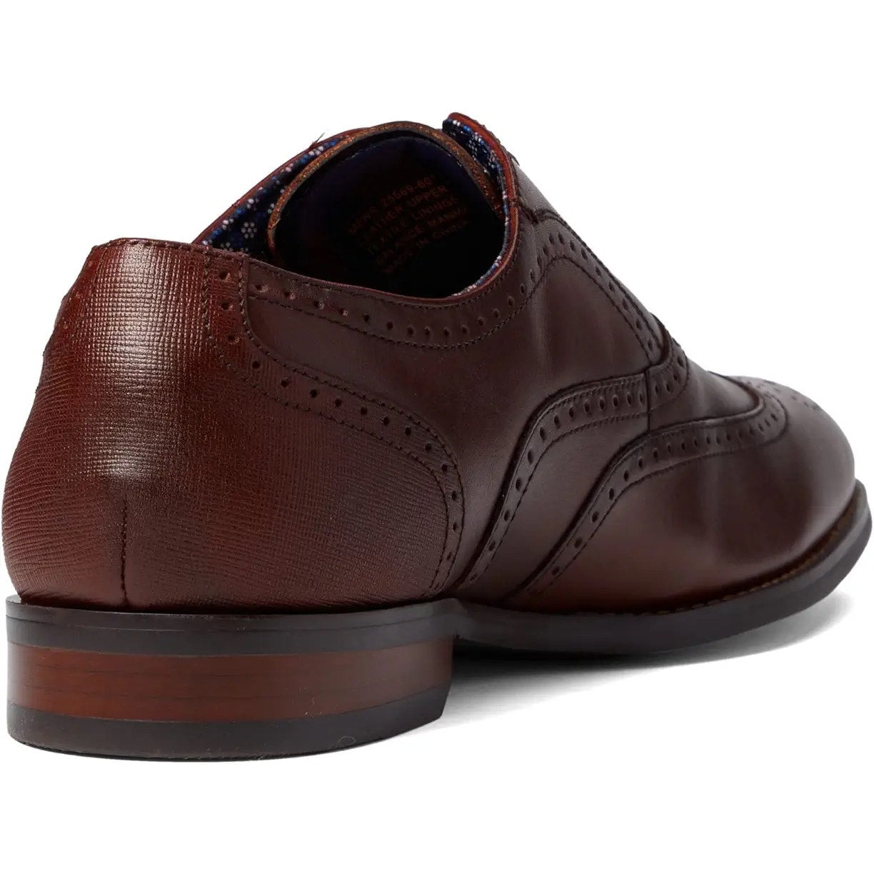 Stacy Adams Mens Kaine Wing Tip Lace-Up Oxford Shoes 15 M Burgundy Leather NWOB