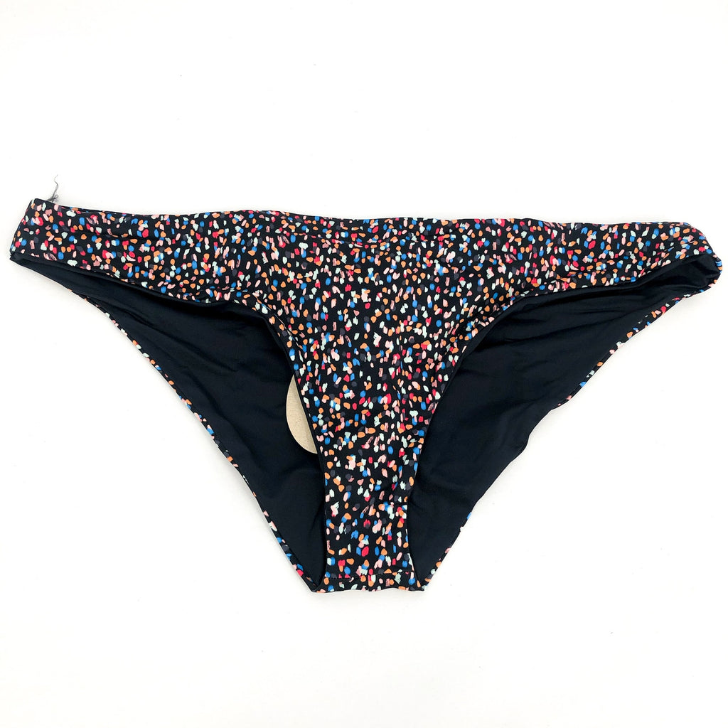 PRANA Women's Gemma Reversible Bikini Bottom Large Black Alotta Dot NWT