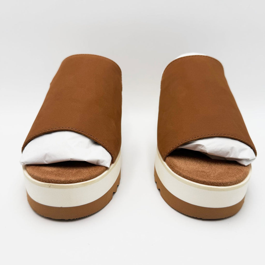 TOMS Womens Diana Mule Platform Wedge Sandals Size 8 EU 38.5 Brown Sugar NIB