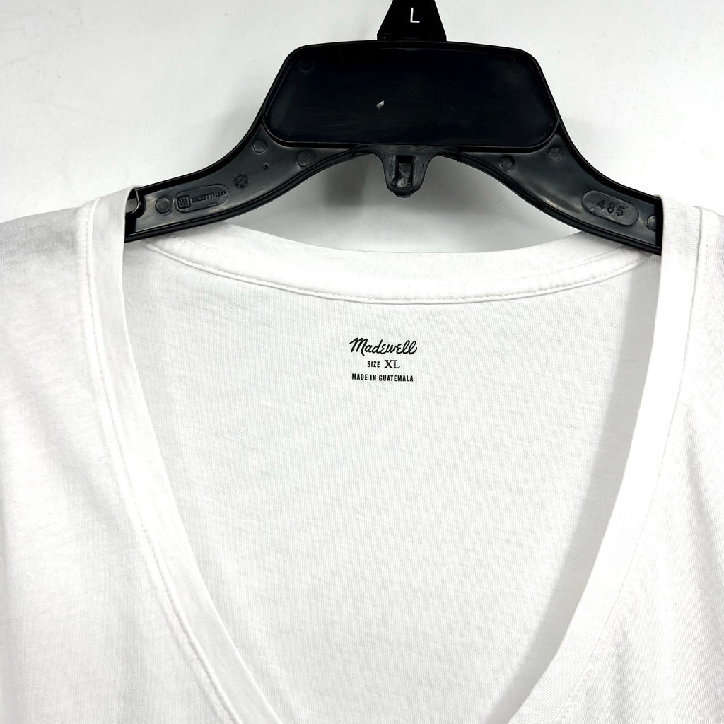 MADEWELL Women's Northside V-neck Tank Top XL White Sleeveless P2708 NWT