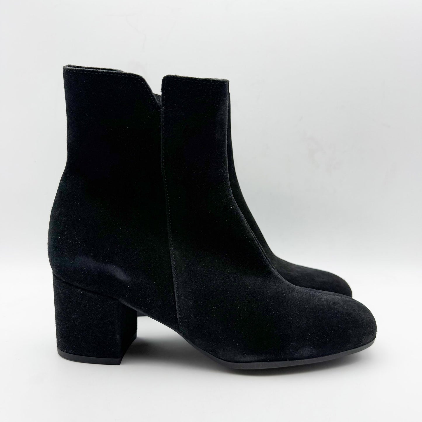 La Canadienne Womens Juni Ankle Boots US 7.5 Black Suede Waterproof NWOB