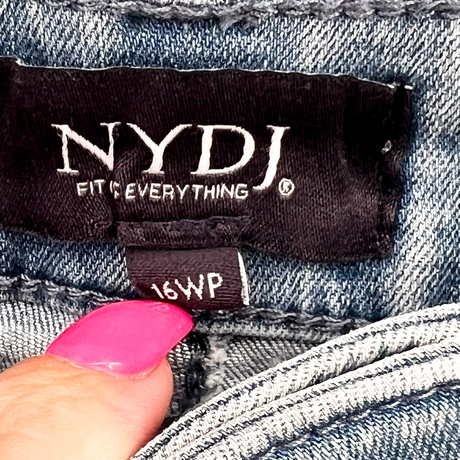 NYDJ Womens Margot Girlfriend Jeans Size 16W PETITE Kingston Blue NWT