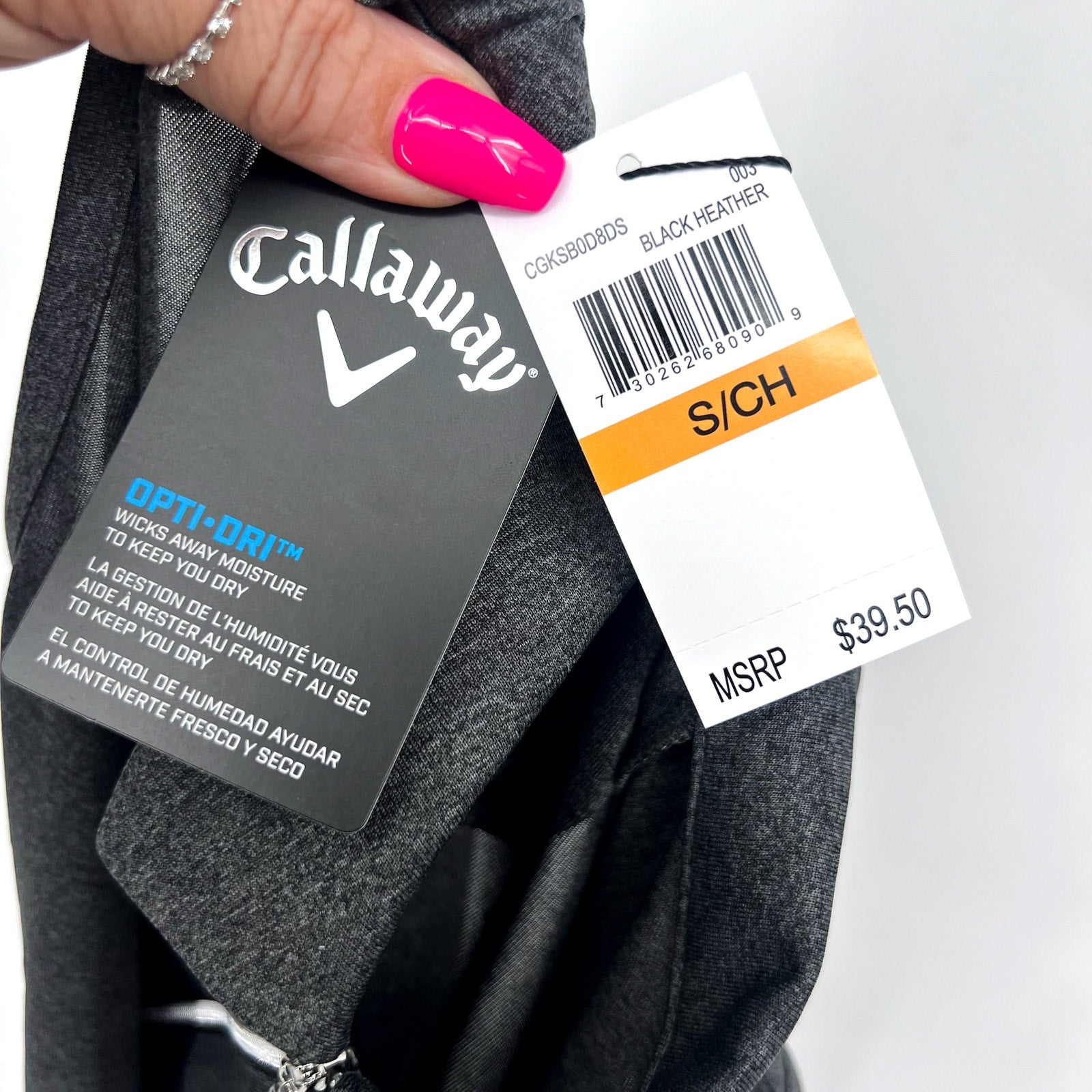 CALLAWAY Women's 1/4 Zip Sleeveless Polo Shirt Small Black Heather Golf NWT