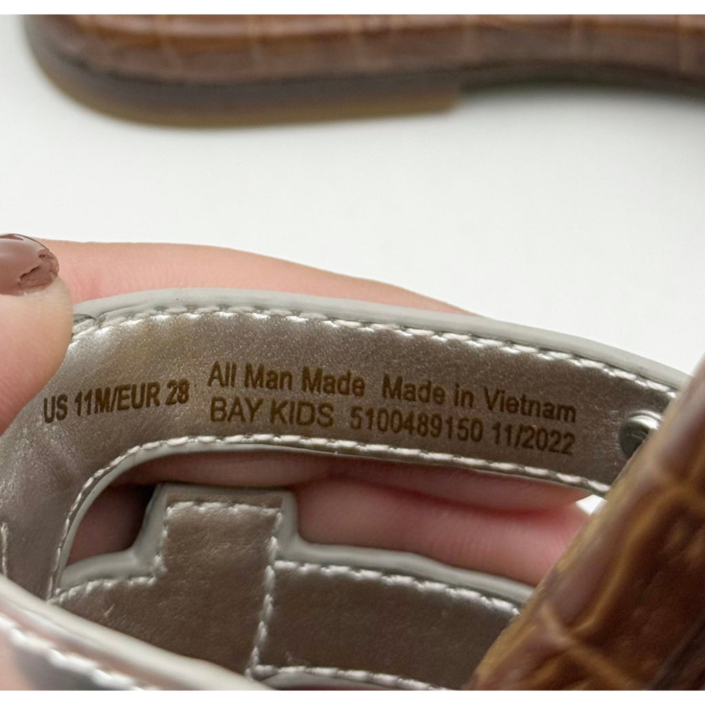 Sam Edelman Kids Bay Slide Sandals Size 11 M EU 28 Leather NIB