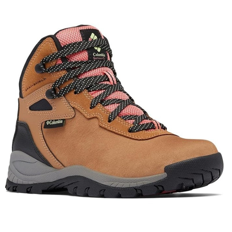 Columbia Womens Newton Ridge BC Hiking Boots Size 8.5 Brown Pink Leather NIB