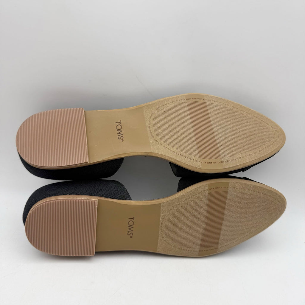 TOMS Womens Jutti D'Orsay Flats Size 9 EU 40 Black Suede NWOB
