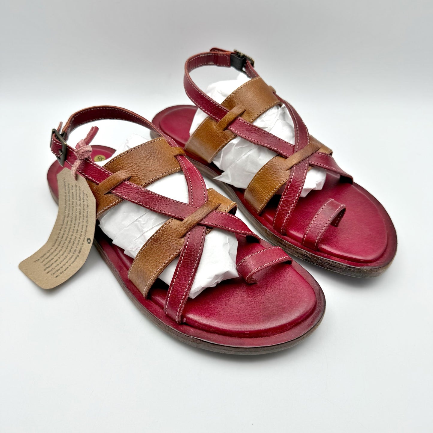 Bedstu Womens Manati II Sandal US 8 EU 38 Brown Red Leather NIB