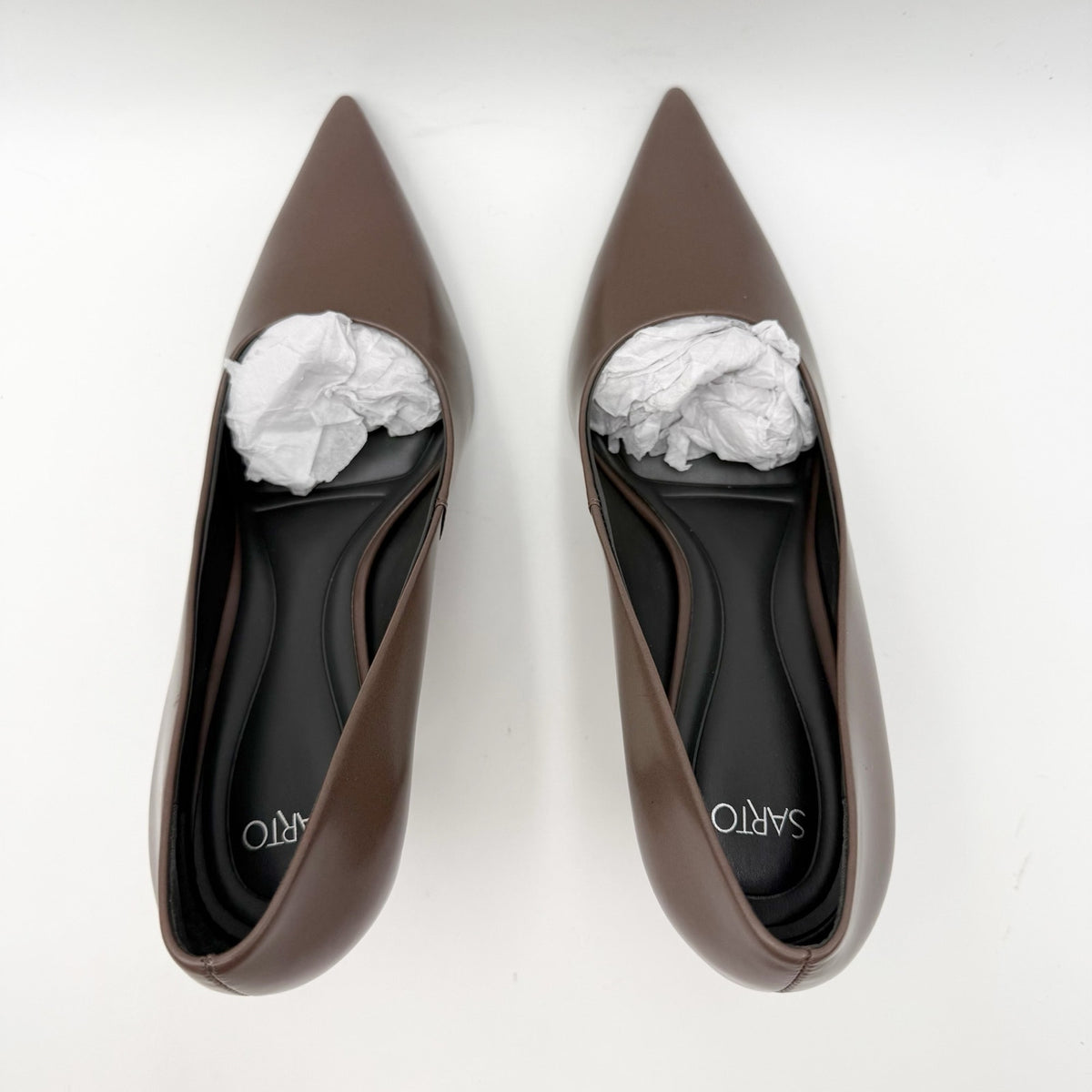 Franco Sarto Womens Sage Pumps Size 10 M EU 41 Truffle Brown Leather Heels NIB
