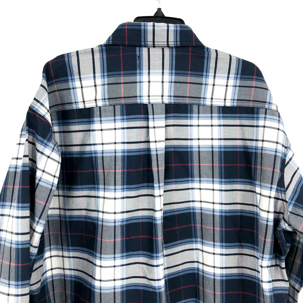 Wolverine Mens FR Twill Shirt XXL Blue White Plaid Long Sleeve NWT