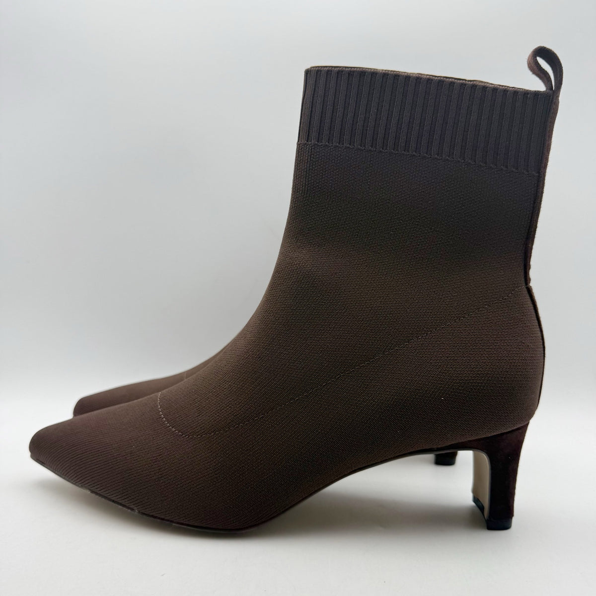 Andre Assous Womens Winter Ankle Boots Size 11 EU 43 Brown Knit NIB