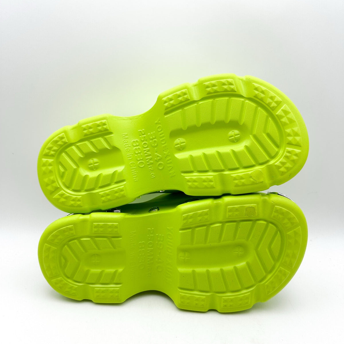 YURTKUMAS Womens Chunky Platform Slide Sandals Size 9 EU 39-40 Lime Green NWOB