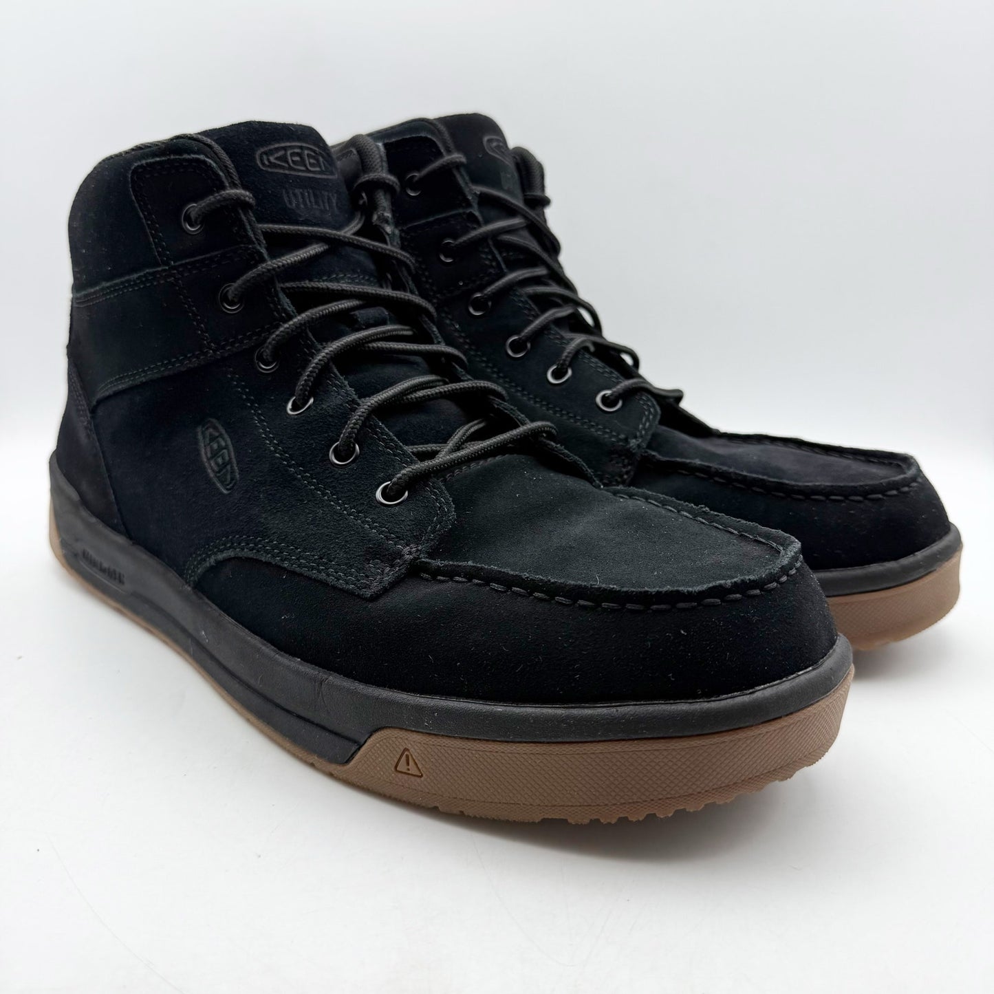 Keen Utility Mens Gibson Boots US 15 Wide EU 48 Black Leather SR NWOB