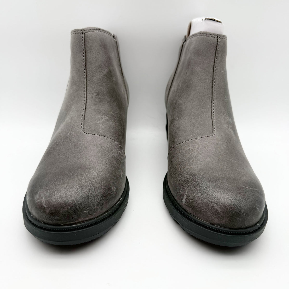 Sorel Womens Evie ll Zip Wedge Bootie Size 10.5 Grey Leather Waterproof NIB