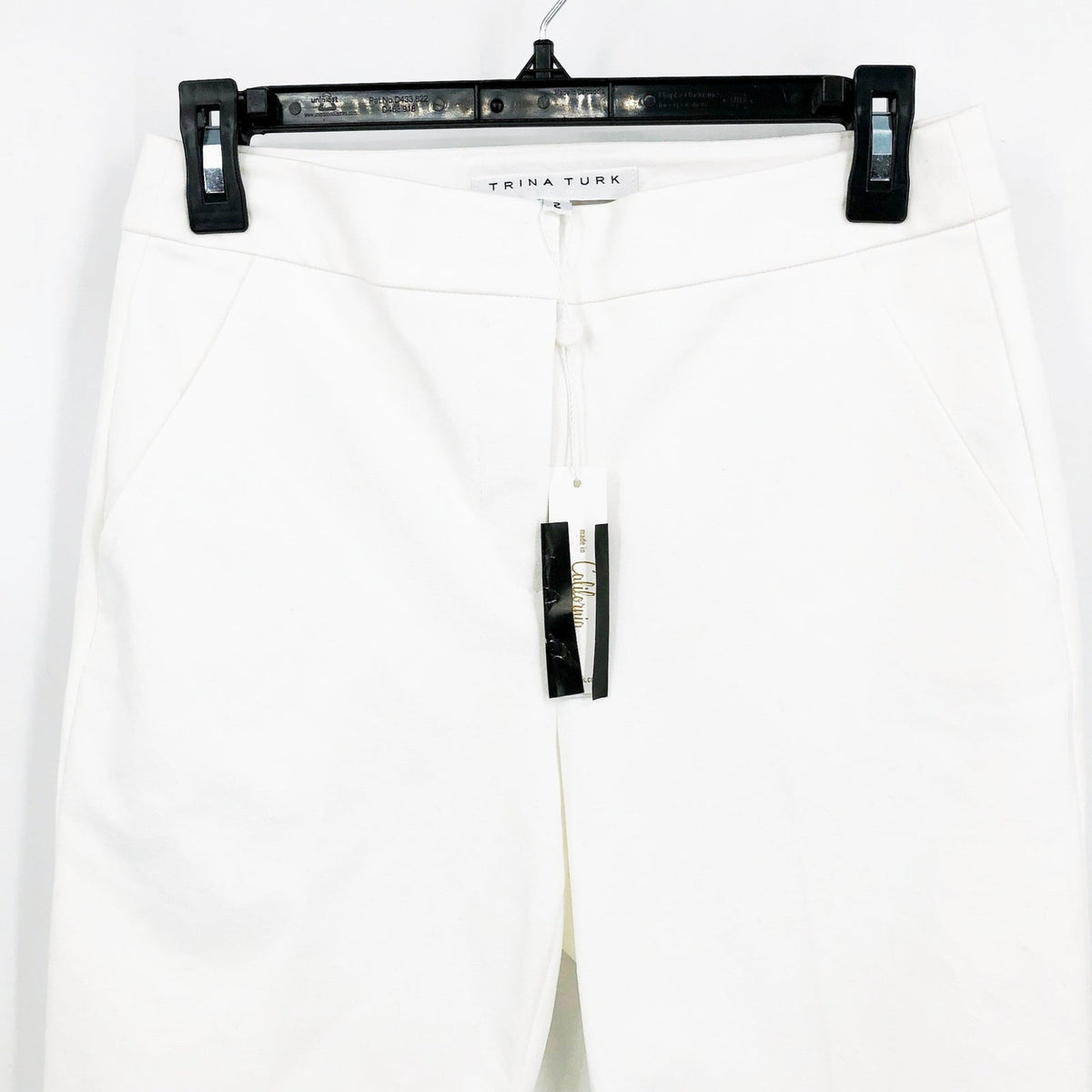 TRINA TURK Women's Lulu Cropped Pants Size 2 White Stretch NWT