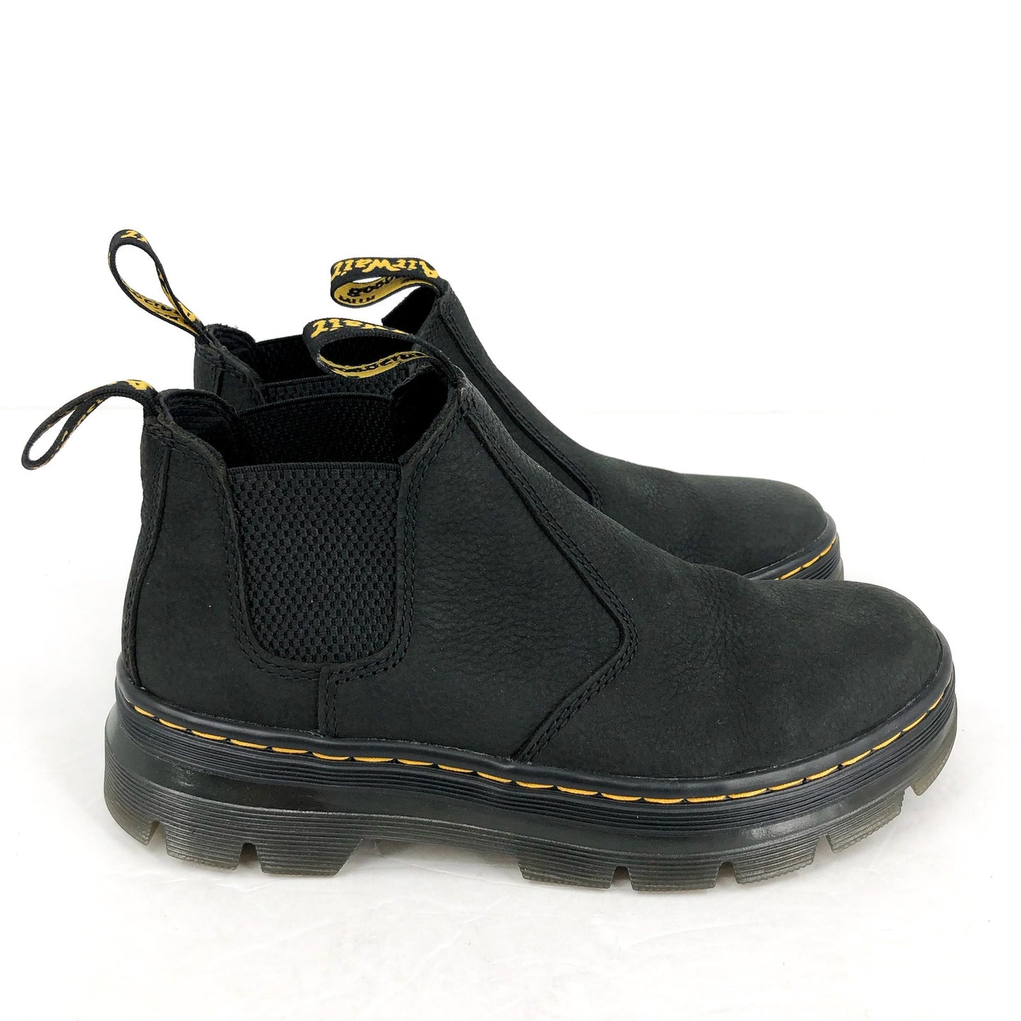 Dr. Martens Womens Work Hardie II Chelsea Boots US 6 M EU 37 Black Leather NIB