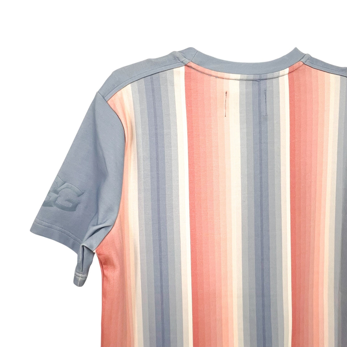 UGG UNISEX Pride Logo Equality T-shirt XS Blue Multi Stripe Short Sleeve NWT