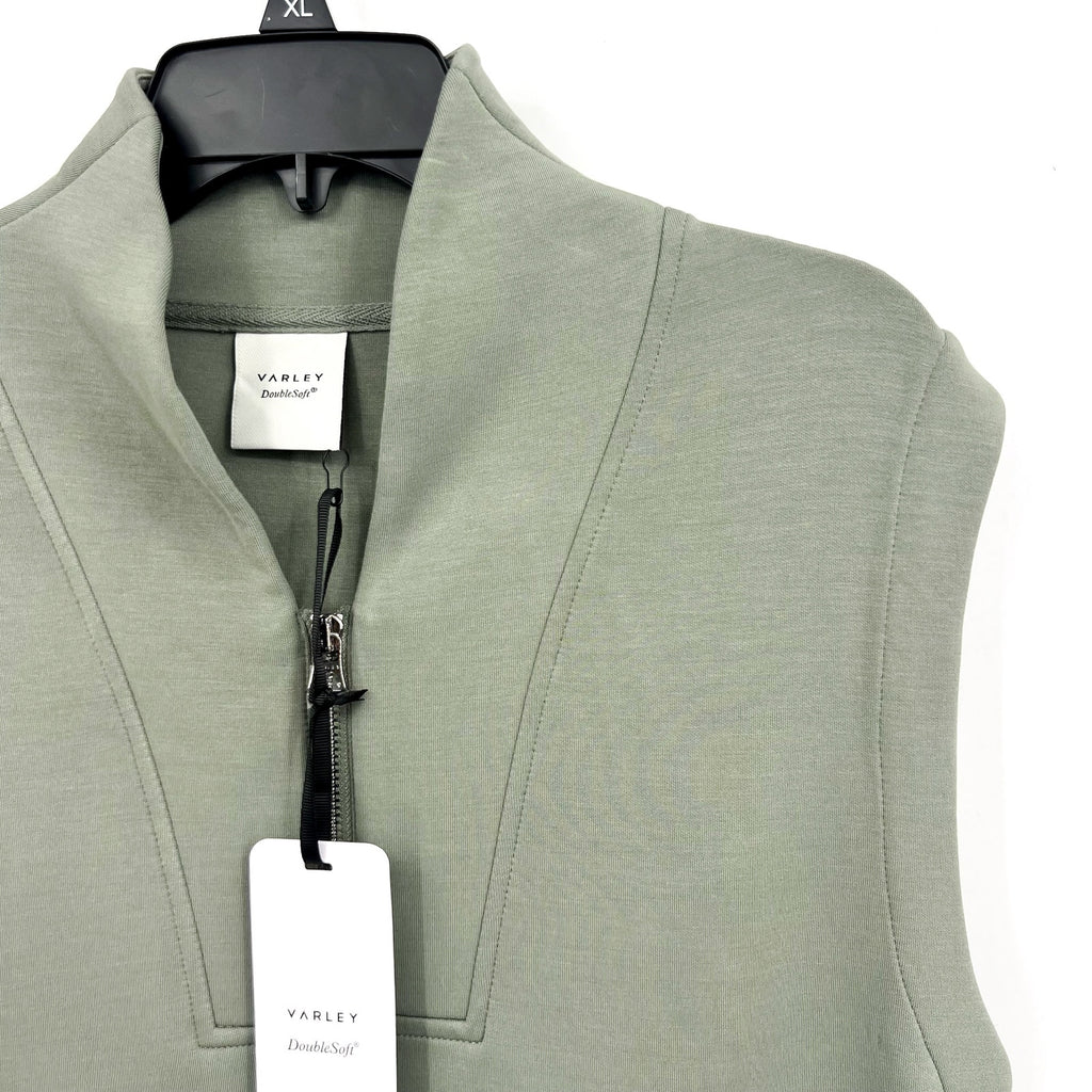VARLEY Women's Loretta Half Zip Sweatshirt Small Green Shadow Panelled NWT