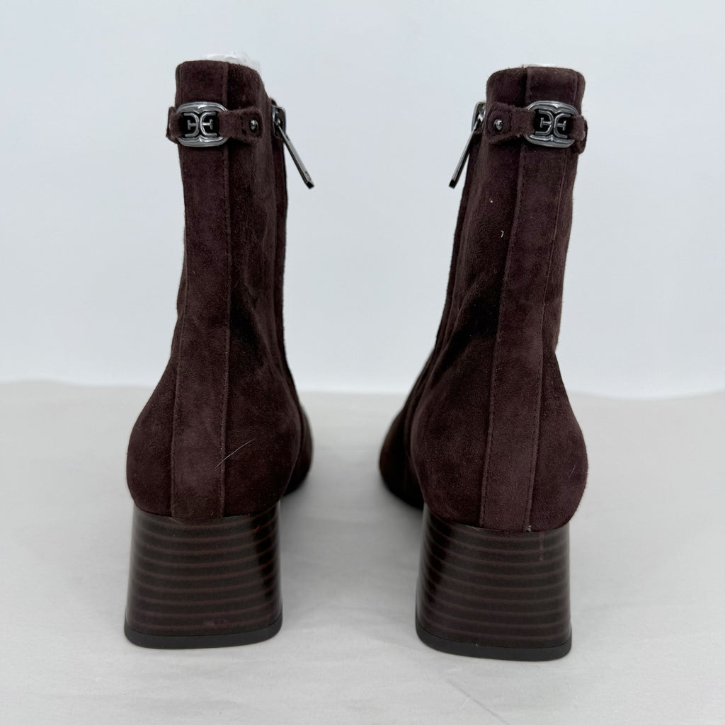 Sam Edelman Womens Paige Ankle Boots US 9 M Brown Suede NWOB