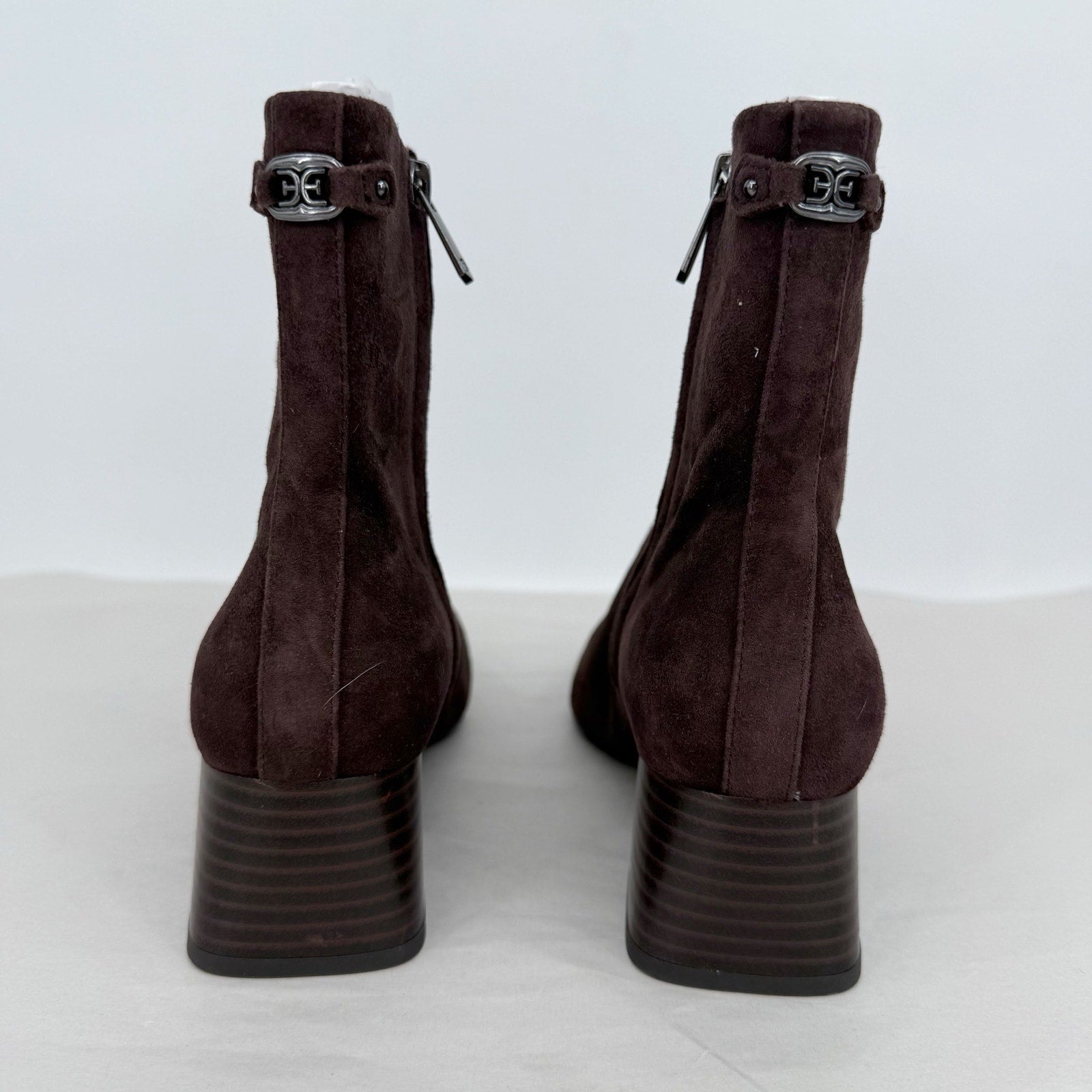 Sam Edelman Womens Paige Ankle Boots US 9 M Brown Suede NWOB