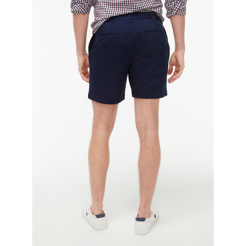 J.CREW Mens Flex Chino Short Size 33 Navy Blue Twill 7" Inseam LO923 NWT