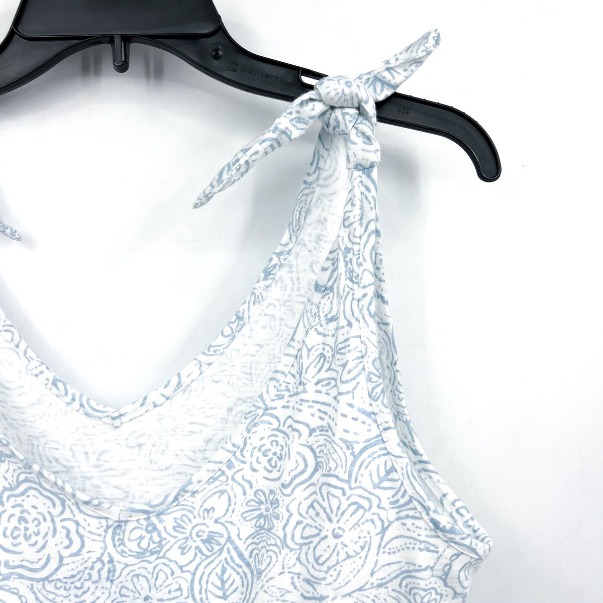 SOUTHERN TIDE Womens Forever Floral Tie Shoulder Romper Small White Sky Blue NWT